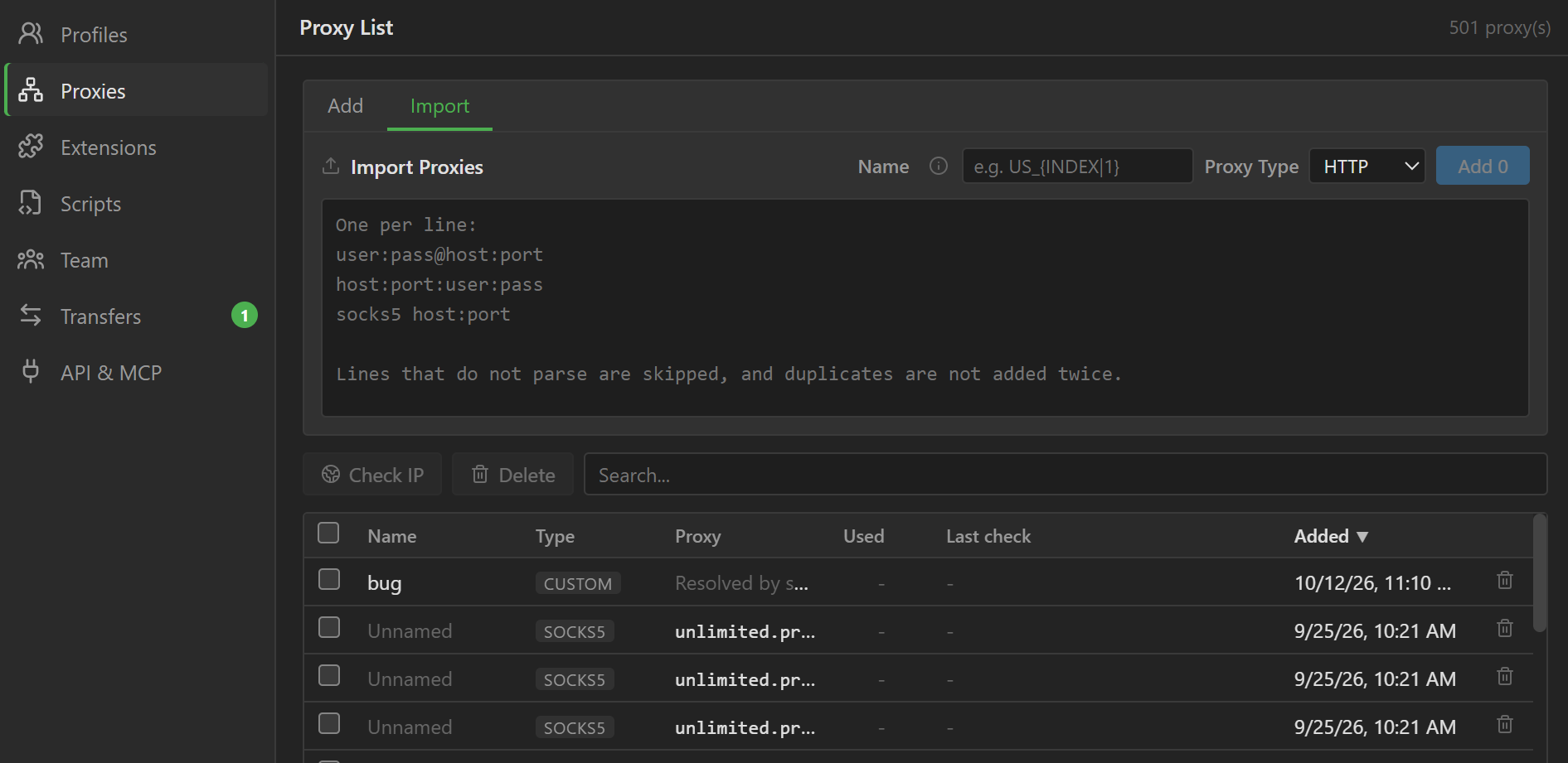 9Login Proxies
